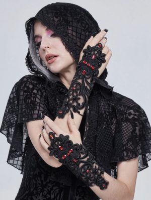 Fingerless Lace Gloves Edmonton Goth