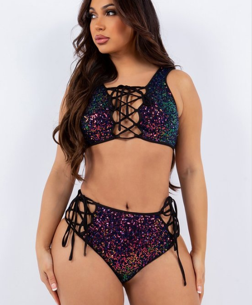 Iridescent Sequin Rave Outfit Edmonton Canada