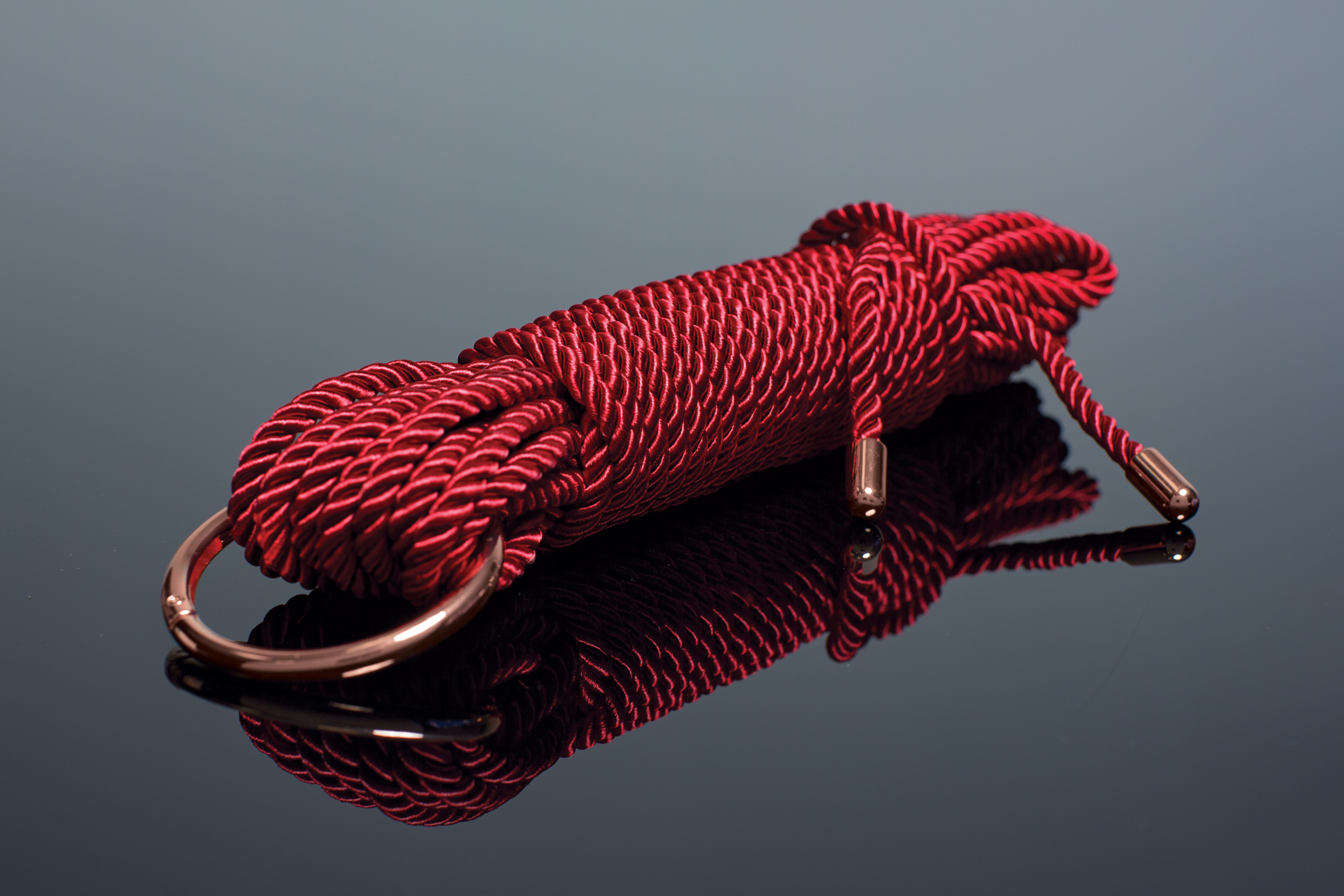 Silky Shibari Rope with an O-ring 23618