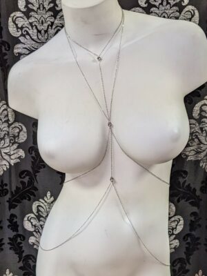 Crystal Silver Body Chain Edmonton Canada