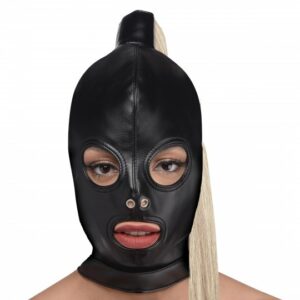 Faux Leather Hood with a Ponytail Edmonton Canada