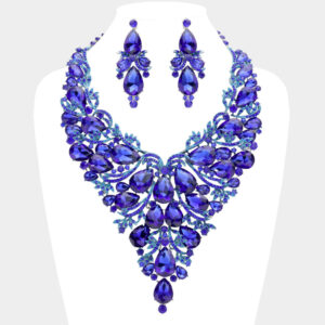 Blue Rhinestone Necklace Edmonton Canada