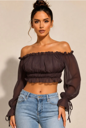 Brown Peasant Blouse Edmonton Canada